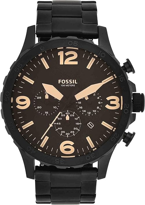 Fossil Men's Nate Stainless Steel Quartz Chronograph Watch on Amazon.ae - Price Tracker
