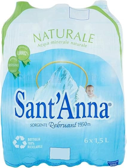 Sant'Anna Natural mineral water 6 x 1.5 L, Transparent on Amazon.ae - Price Tracker