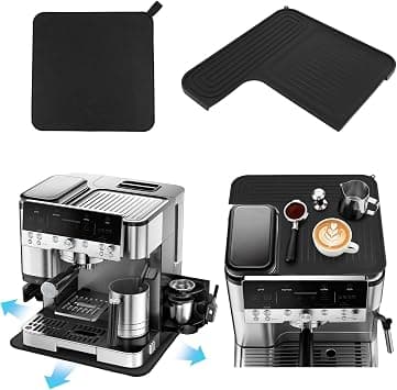Top Mat and Sliding Mat Combo Set for Coffee Machine, 2-in-1 Anti-Slip Pad & Reusable Silicone Top Pad for Ninja Luxe Premier 3-in-1 Coffee Machine ES601UK - Best Deal Finder