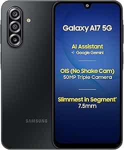 Samsung Galaxy A17 5G Black (8GB RAM / 256 GB Storage) Android Smartphone | With Charger | 6x OS Upgrades, Large Display, 50MP OIS Camera | Indian Version on Amazon.ae - Price Tracker