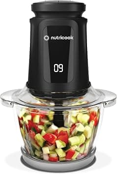 Nutricook Multi Purpose Glass Chopper & Mincer, 500 W, 1.2L with 4 SS Blade detachable System, easy to clean, Pulse speed for precision, Ice Crushing, Anti Slip ring, 2 Yr Warranty, NC-CH1200 Black on Amazon.ae - Price Tracker