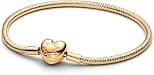 PANDORA Moments Schlangen-Gliederarmband mit Herz-Verschluss aus Sterling Silber mit vergoldeter Metalllegierung, Kompatibel Moments, Größe:18, 563050C00-18 - متتبع أسعار Amazon.sa