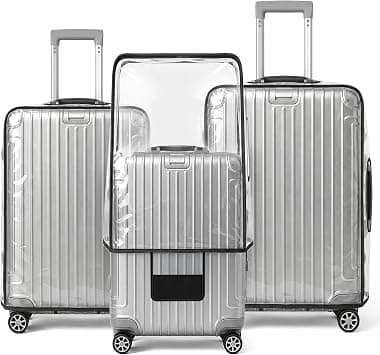 T Tersely 3 Pieces Thicken Luggage Cover Protectors for 22" 26" 30" luggage | Clear PVC Suitcase Cover Set,Waterproof Dust-proof Suitcase Protective Covers for TSA Approved for Travel on Amazon.ae - Price Tracker