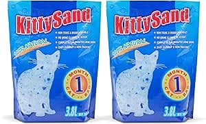 KittySand 100% Natural Silica Crystal Premium Quality, Odor Control, Low Dust Cat Litter 3.8L Plain - Pack of 2 on Amazon.ae - Price Tracker