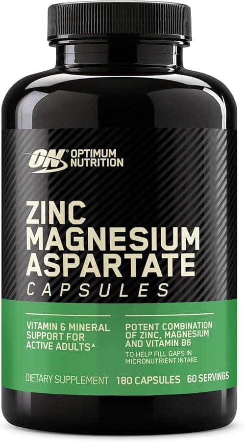 Optimum Nutrition (ON) ZMA Zinc for Immune Support, Muscle Recovery and Endurance Supplement for Men and Women, Zinc and Magnesium Supplement - 180 Capsules on Amazon.ae - Price Tracker