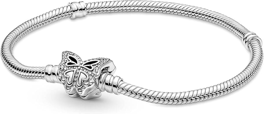 Pandora Moments Butterfly Clasp Snake Chain Bracelet - متتبع أسعار Amazon.sa