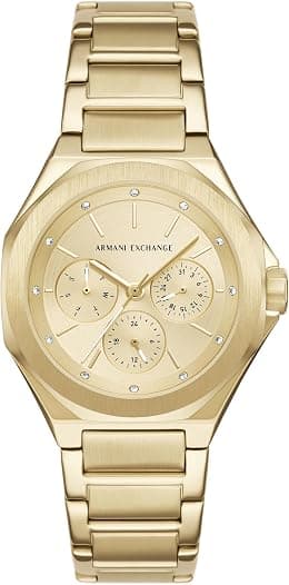 Armani Exchange A|X Women's Multifunction Gold-Tone Stainless Steel Watch (Model: AX4624) - Best Deal Finder