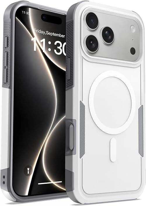 Phone case, Magnetic Case for iPhone 17 Pro Max, 1 Pack MagSafe Compatible Magnetic Phone Cover with Strong Magnets, Shockproof and Scratch Resistant Protection, White on Amazon.ae - Price Tracker