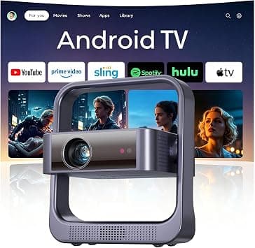 Smart Mini Projector Android TV with WiFi and Bluetooth, Auto Focus & Keystone Portable Outdoor Proyector, 4K Support Home Movie Projector with 135° Stand(C) على Amazon.ae - متتبع الأسعار