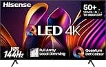 تلفزيون ذكي UHD 85 بوصة QLED بدقة 4 كيه وصوت دولبي اتموس ونظام تشغيل فيدا الذكي ومعدل تحديث 144 هرتز ووضع الألعاب وتقنية الصور بالذكاء الاصطناعي طراز 85Q72Q من هايسنس، لون أسود - متتبع أسعار Amazon.sa