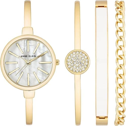 Anne Klein Women's Bangle Watch and Bracelet Set on Amazon.ae - Price Tracker