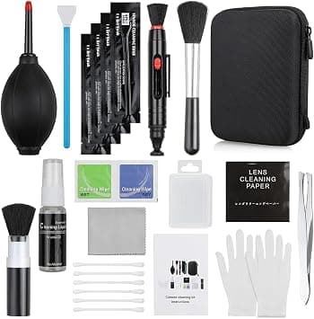 KASTWAVE 14-in-1 Camera Lens Cleaning Kit, Mirrorless & DSLR Sensor Cleaning Kit, Lens Blower/Detergent/Swabs/Cloth/Pen/Brush on Amazon.ae - Price Tracker
