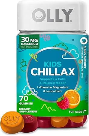 OLLY Kids Chillax Gummy, for a Calm and Relaxed Mood*, Magnesium, L-Theanine, Lemon Balm Extract, Chewable Supplement, Sherbet Flavored, 35 Day Supply - 70 Count (Packaging May Vary) on Amazon.ae - Price Tracker