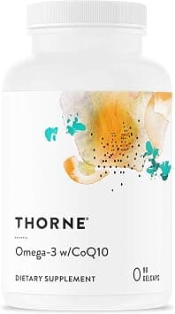 THORNE أوميجا 3 مع CoQ10 - مكمل الأحماض الدهنية أوميجا 3 مع CoQ10 - EPA وDHA - 90 كبسولة هلامية - دليلك لأفضل العروض