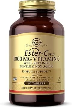 Solgar Ester-C Plus 1000 mg | 90 Capsules | pH Neutral, Non-Acidic Vitamin C with Rose Hips | 24-Hour Immune Support | Gentle on Stomach - Amazon.ae Price Tracker