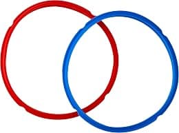 Instant Pot 2-Pack Sealing Ring 8-Qt, Inner Pot Seal Ring, Electric Pressure Cooker Accessories, Non-Toxic, BPA-Free, Replacement Parts, Red/Blue - Best Deal Finder