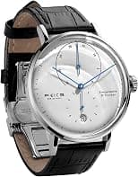 FEICE Bauhaus Watch Men's Automatic Watch Mechanical Watches Analog Leather Strap Casual Dress Watches for Men with Domed Mirror - FM202 (Silver) - دليلك لأفضل العروض