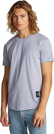 Calvin Klein Jeans Men's Badge Turn Up Sleeve S/S Knit Tops on Amazon.ae - Price Tracker