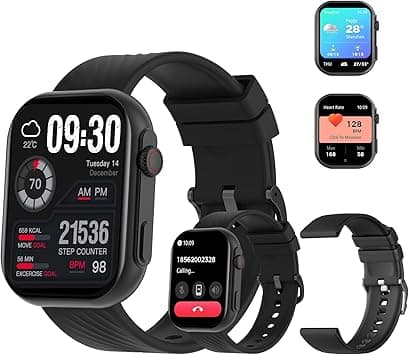 PEJE ZW03-AMD Smartwatch - 2.13" AMOLED,Smart Watches for Men,Muslim Prayer Alerts,SpO2/Heart Rate/Sleep Monitor,120+ Sports Modes,IP68 Waterproof,Bluetooth Calls + Extra Strap,iOS/Android (Black) - Amazon.ae Price Tracker