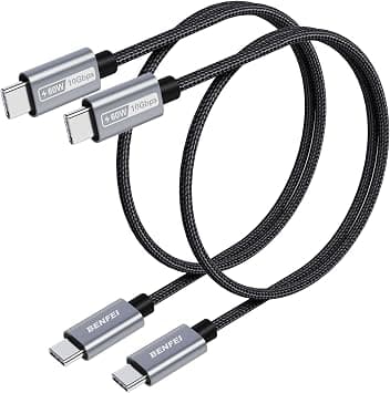 BENFEI Short USB C Fast Charging Cable(1ft, 2 Pack, 10Gbps, 60W, Silicone Cable) Compatible with iPhone 15 Plus/15 Pro Max, MacBook Pro, iPad Pro Air 4, Samsung Galaxy S23+ S22 S21 Ultra on Amazon.ae - Price Tracker