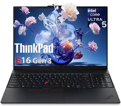 Lenovo ThinkPad E16 AI Business Laptop, Intel Ultra 5 225H, 16GB DDR5, 512GB NVMe SSD, 16” WUXGA IPS Display, Thunderbolt 4, Windows 11 Pro on Amazon.sa - Price Tracker