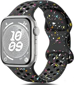 Compatible with Apple Watch Strap - Apple Watch Sports Strap 44 mm 45 mm 49 mm 46 mm 42 mm 40 mm 41 mm 38 mm, Breathable Silicone Strap for iWatch Series 11 10 9 8 7 6 5 4 SE Ultra - Best Deal Finder