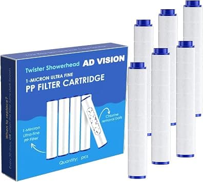 AD-VISION SGS Certified Replacement Filters (6-Pack) for High Pressure Shower Head - Hard Water Softener Cartridge with Calcium Sulfite - Removes Chlorine, Rust & Sand to Prevent Hair Loss - Amazon.ae Price Tracker