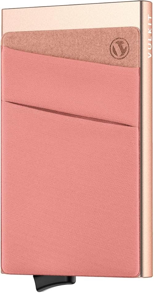 VULKIT Card Holder with Money Pocket Pop Up Wallet RFID Blocking Slim Metal Bank Card Case Holds on Amazon.ae - Price Tracker