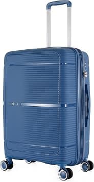 H.T Luggage Checked-Medium–Durable Hard Shell Suitcases with Spinner Wheels, Telescopic Handle & Anti-Theft Zippers (66 Litres, Lightweight Travel Suitcase) (Teal, Checked-Medium 24") on Amazon - Best Deal Finder