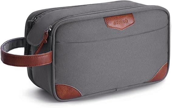ECOHUB Toiletry Bag for Men, Wide Open Dopp Kit with Multiple Pockets, Wet Dry Separation Shaving Bag, Travel Toiletry Organizer, Gift for Him, Grey on Amazon - Best Deal Finder
