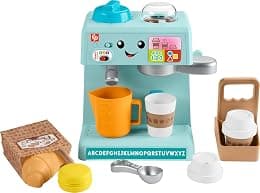 Fisher-Price Toddler Toy Laugh & Learn Coffee Café Musical Playset with Educational Songs & 10 Pretend Play Pieces for Kids Ages 18+ Months - Best Deal Finder