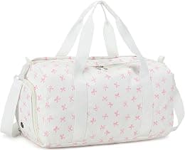 Duffle Bag for Gym Sports Women Girls Workout Travel Bag Weekender with Shoe Compartment and Wet Pocket - Best Deal Finder