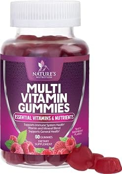 Multivitamin Gummies for Adult with Vitamins A, C, D, B12 - Gummy Multivitamins for Daily Nutritional Support with Vitamins & Minerals for Women & Men, Nature's Multi VIT Vitamin - 60 Gummies on Amazon.ae - Price Tracker