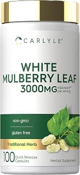 Carlyle Mulberry Leaf Extract | 3000mg | 100 Capsules | GMO & Gluten Free Herbal Supplement on Amazon.ae - Price Tracker