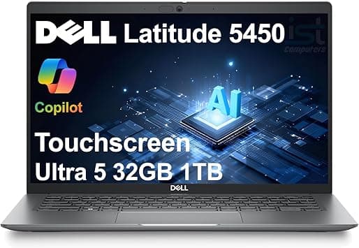 Dell Latitude 5450 Business Laptop (14" FHD Touchscreen, Intel 12-Core Ultra 5 135U vPro (> i7-1355U), 32GB DDR5 RAM, 1TB SSD), Backlit, IR Webcam, 2X Thunderbolt 4, Ethernet, Win 11 Pro, 2025 AI PC on Amazon.ae - Price Tracker