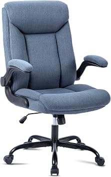MZLEE Office Chair Ergonomic Executive Computer Desk Chair Swivel Work Chair with Flip-up Armrest Comfortable for Office Home Blue على Amazon.ae - متتبع الأسعار