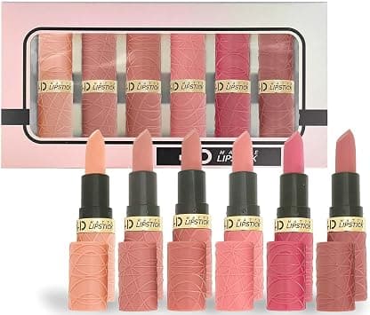 Matte Lipstick Set, Nude, Pink, Rose Red, Mauve, Brown Lipsticks, 6 Pack Lipstick Set for Women, Silky Velvet Matte Long Lasting Waterproof Smudge Proof Lip Stick - Best Deal Finder