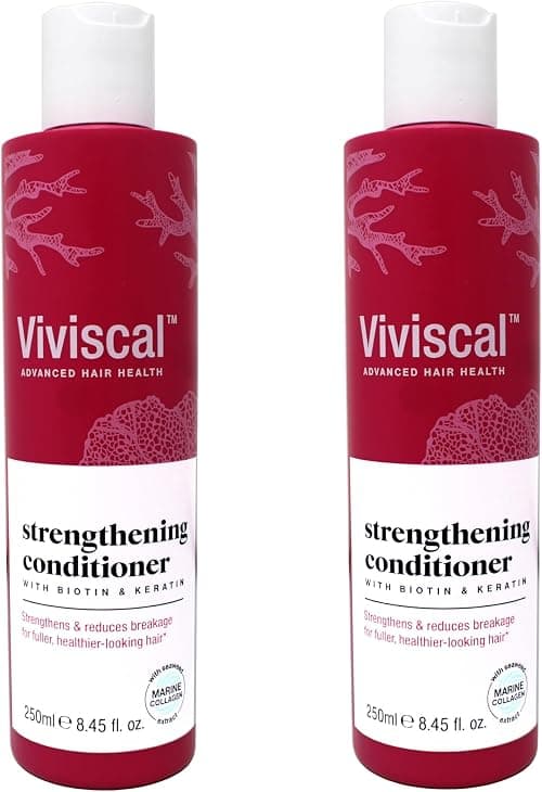 Viviscal Strengthening Conditioner with Biotin & Keratin Strengthens & Reduces Breakage for Fuller, Healthier-Looking Hair, 250ml Pack of 2 على Amazon.ae - متتبع الأسعار