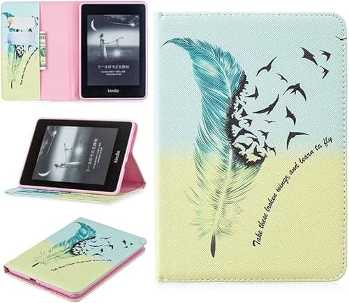 SATURCASE Case for Amazon Kindle Paperwhite 4 2018, Beautiful PU Leather Flip Wallet Stand Card Slots Protective Cover with Auto Wake/Sleep for Amazon Kindle Paperwhite 4 2018 (BO-4) on Amazon.ae - Price Tracker