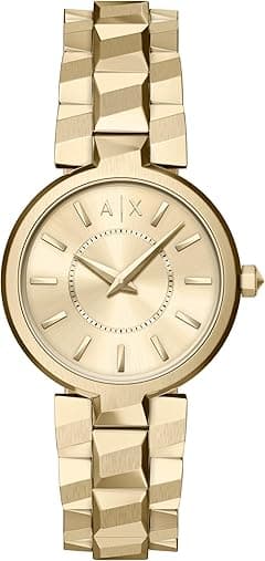Armani Exchange A|X Women's Two-Hand Gold-Tone Stainless Steel Watch (Model: AX4407) - Amazon.ae Price Tracker