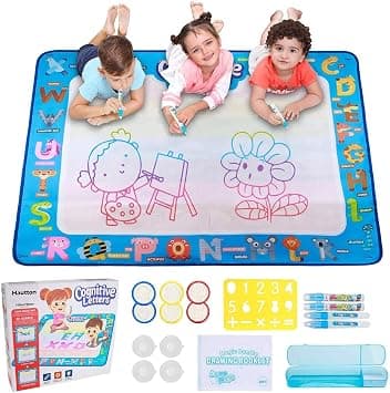 Hautton Doodle Mat, Large Drawing Coloring Mat Painting Writing Board with Accessories Educational Learning Toy Gift for Age 3+ Kids Boys Girls (Letters) on Amazon - Best Deal Finder