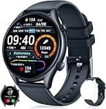 Smart Watch for Men Fitness Tracker: (Answer/Make Call) IP68 Waterproof Smartwatch for Android iOS Phone Sport Running Digital Watches with Heart Rate Blood Pressure Sleep Monitor Step Counter Round - Best Deal Finder