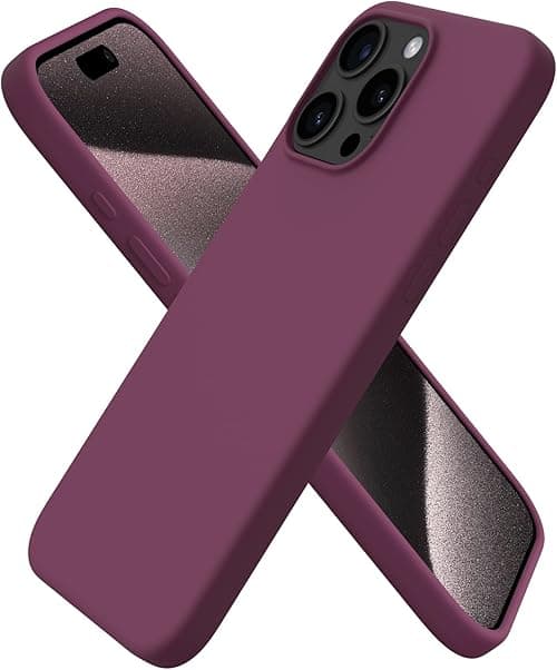 ORNARTO Compatible with iPhone 15 Pro Max Case 6.7", Slim Liquid Silicone 3 Layers Full Covered Soft Gel Rubber 15 Pro Max iPhone Case Cover 6.1 inch-Wine Red on Amazon.ae - Price Tracker