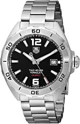 TAG Heuer Men's Formula 1 41mm Steel Bracelet & Case Automatic Black Dial Analog Watch WAZ2113.BA0875 - Best Deal Finder