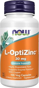 NOW Supplements, L-OptiZinc® 30 mg with Copper, Highly Bioavailable Form, Immune Support*, 100 Veg Capsules - Amazon.ae Price Tracker