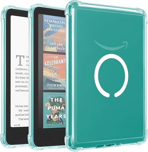 iDLEHANDS Magnetic Clear Case for 7" Kindle Paperwhite 12th Gen 2024 and Kindle Colorsoft - with AirBag Compatible with iPhone MagSafe, for Samsung/Belkin/Anker Wireless Charging Pads, Clear على Amazon.ae - متتبع الأسعار