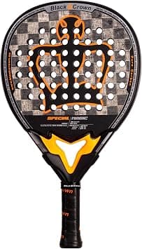 Black Crown - Special Magic Racket Tear Shape PSM EVA Double Tube 100% Carbon 18K Aluminized + Unidirectional Control and Performance Rough Sandspin Texture High Durability - Best Deal Finder
