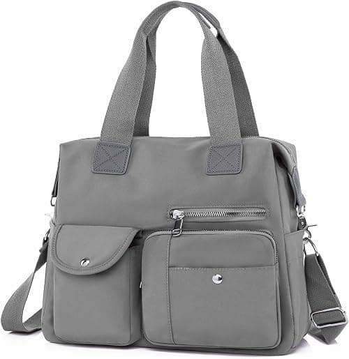 Women Utility Tote Bag Teacher Purses and Handbags for Nurse Waterproof Nylon Multi Pocket Shoulder Bag Work Tote Bag on Amazon.ae - Price Tracker