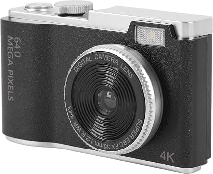 Vintage Digital Camera, 4K HD 64MP Portable Camera with 2.4in Screen, 16X Digital Zoom, Rechargeable Video Camera for Beginners Students (64GB) على Amazon.ae - متتبع الأسعار