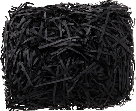 REDDOTGIFT® 50 Gram Crinkle Cut Paper Shred Filler Eco-friendly Confetti Crinkle Cut Filling Shredded Paper for Gift Wrapping & Basket Filling (Black, 50 gram) on Amazon.ae - Price Tracker